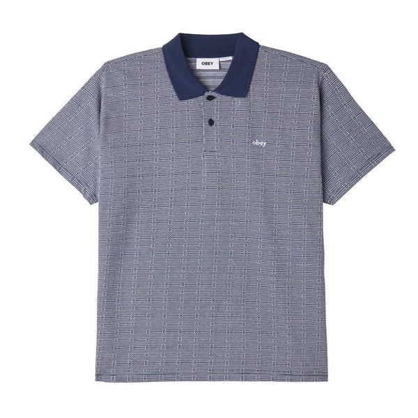 Obey Bigwig Materia Polo - Academy Navy Multi - Streetart.fr